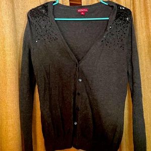 Merona Grey and Sequin Cardigan
